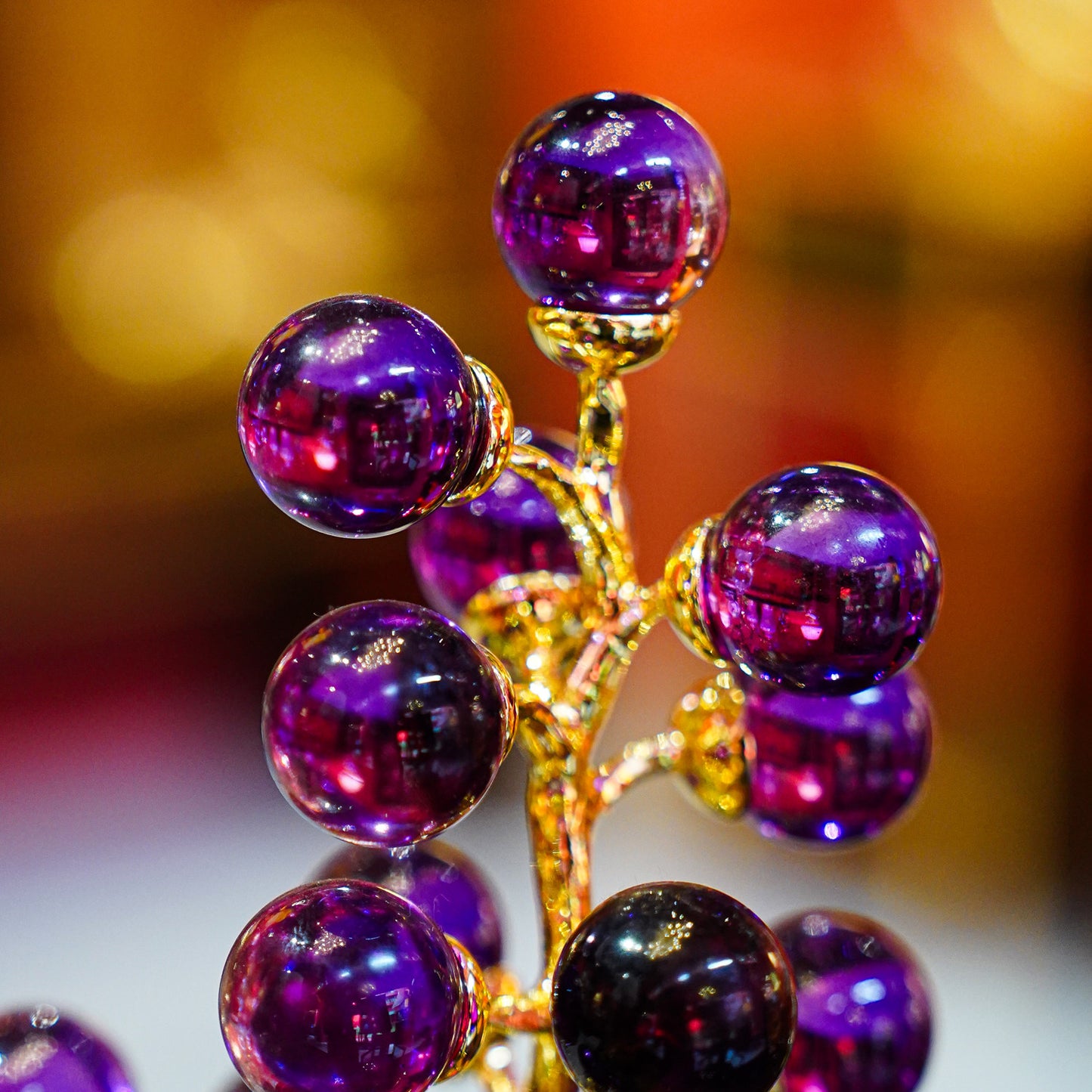 Purple Grape Lucky Tree Art Decor Lite Luxury