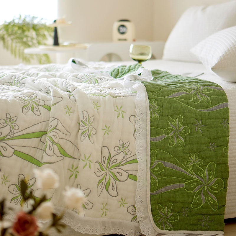 Bamboo fiber blanket summer blanket for breathable lightweight comfort
