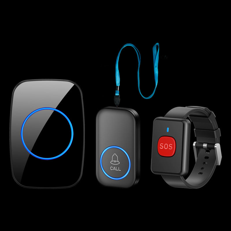 Personal wearable button wireless emergency alert system with receiver