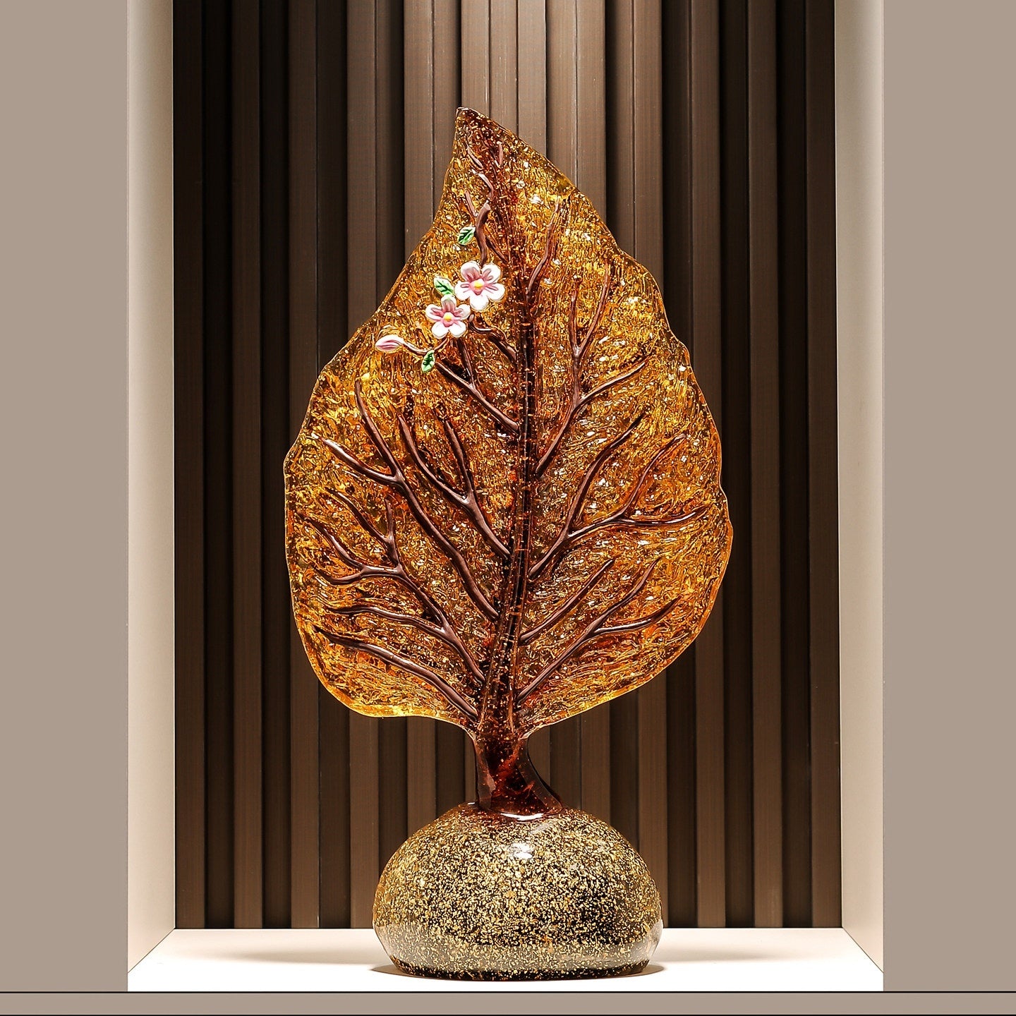 Luxury High-end Gold-leaf Living Room Decor Piece