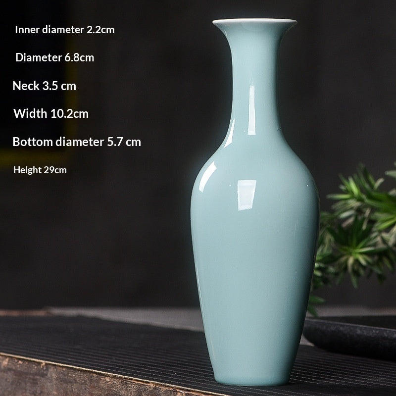 Celadon Creative Hydroponic Simple Flower Arrangement Home Vase Furniture