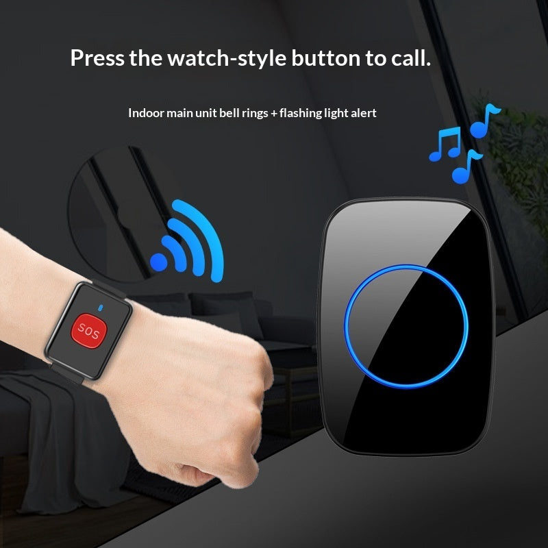 Personal wearable button wireless emergency alert system with receiver