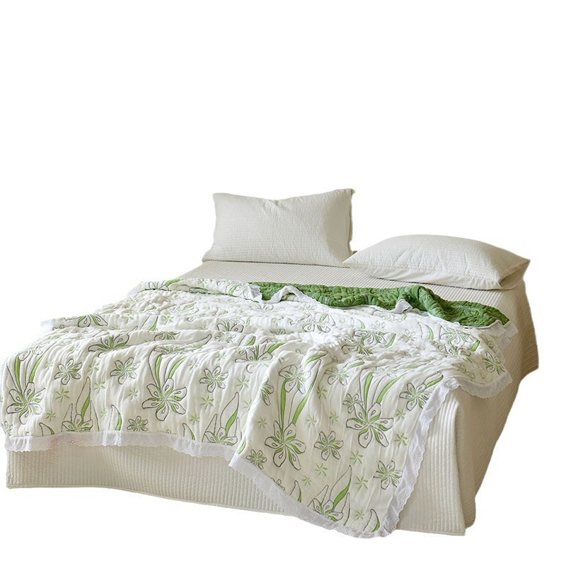 Bamboo fiber blanket summer blanket for breathable lightweight comfort