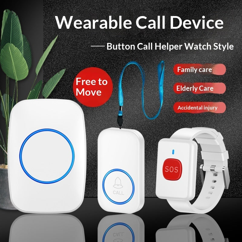 Personal wearable button wireless emergency alert system with receiver