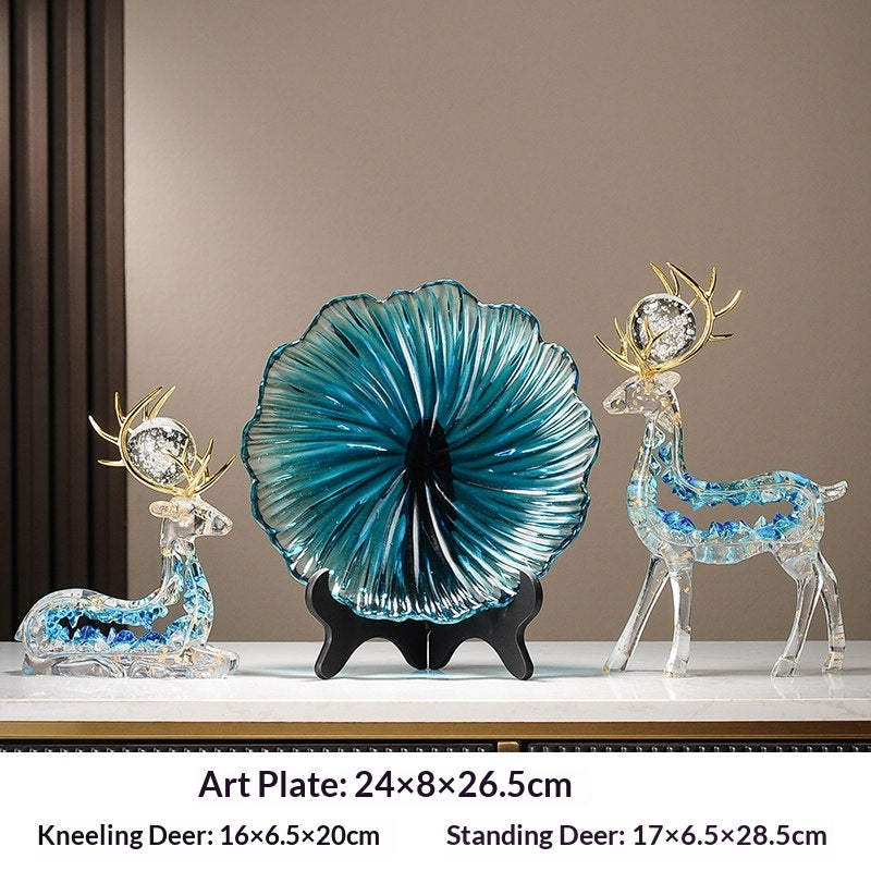 Light-luxury Entryway Decor Modern Ornament Featuring A Money-attracting Deer Figurine