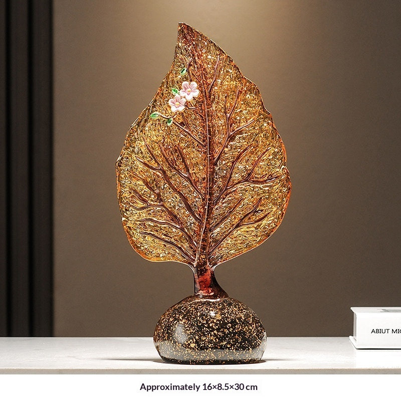 Luxury High-end Gold-leaf Living Room Decor Piece