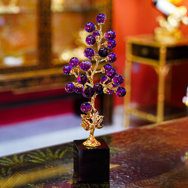 Purple Grape Lucky Tree Art Decor Lite Luxury