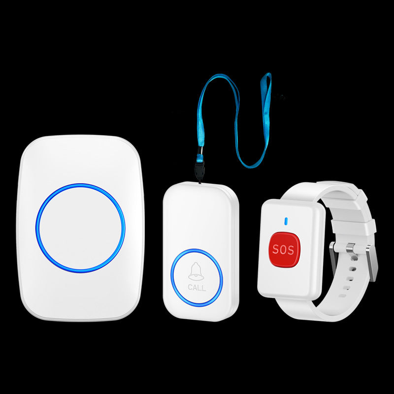 Personal wearable button wireless emergency alert system with receiver
